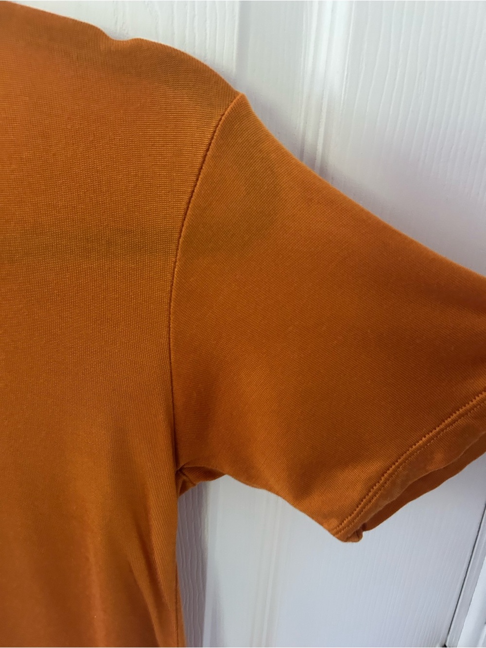 Armani Exchange A|X Mustard Lyocell Blend Short Sleeve Top XS - Picture 5 of 9